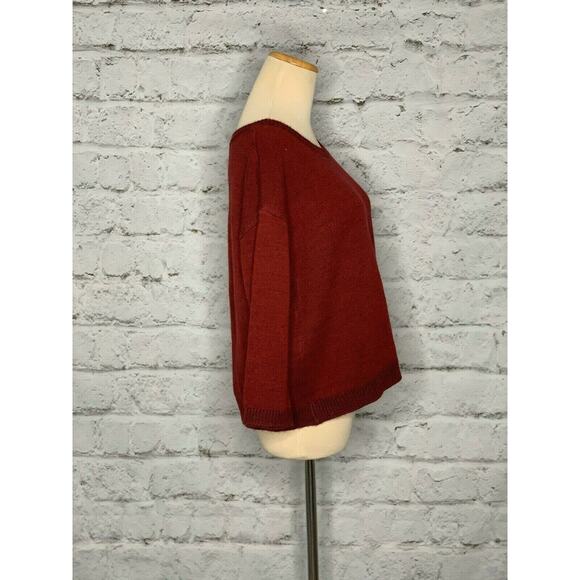 BB Dakota red split back oversized sweater size XS - Picture 5 of 12